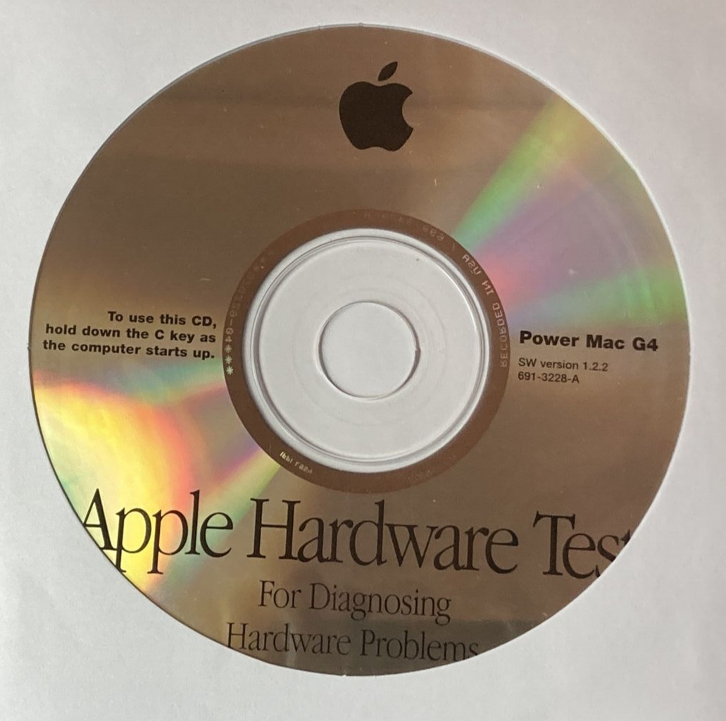 Apple Hardware Test CD Disc for Power Mac G4 SW Version 1.2.2