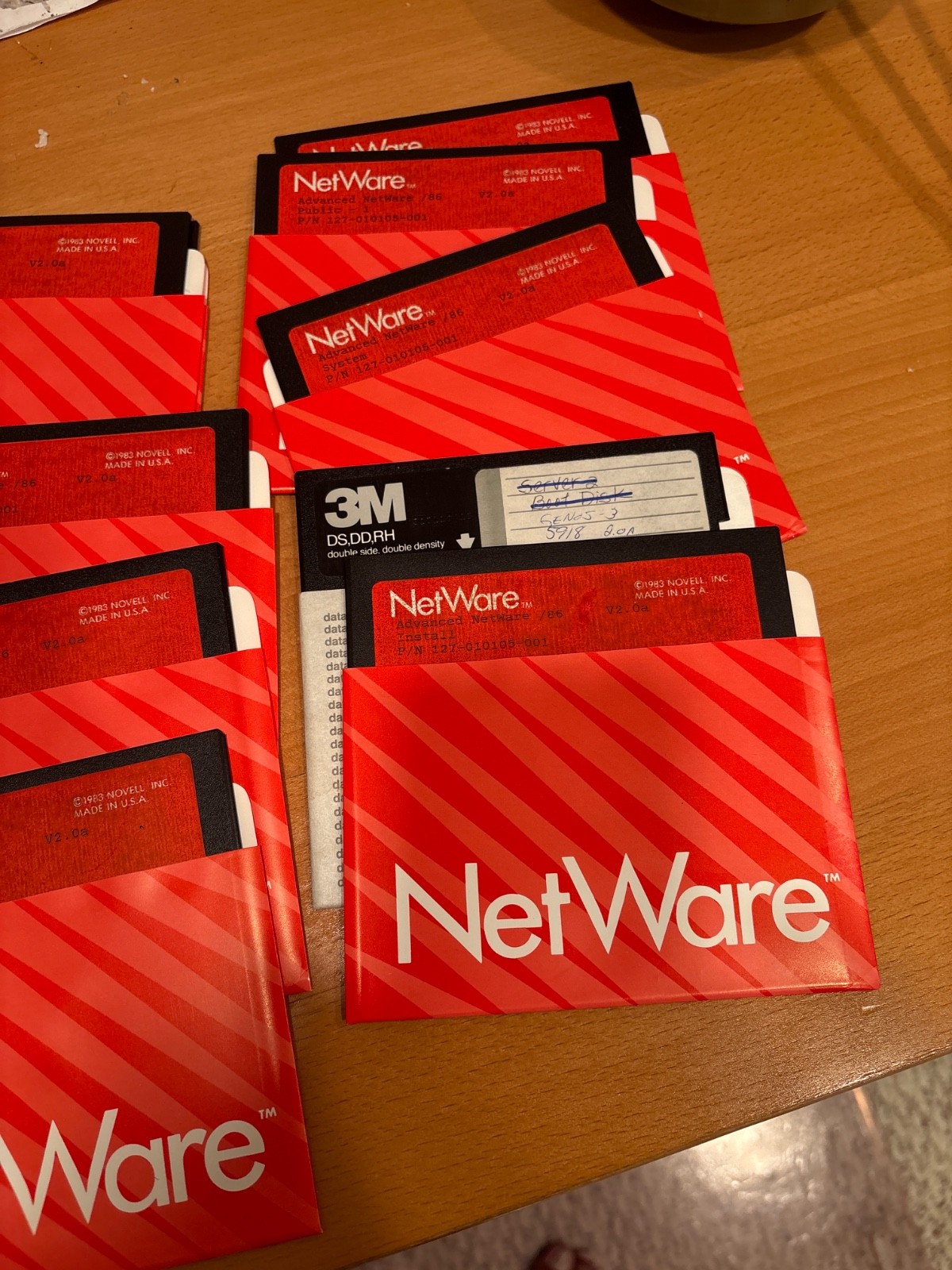 Rare Novell Netware , v2.0A, and more 5.25”. Lots of Disks