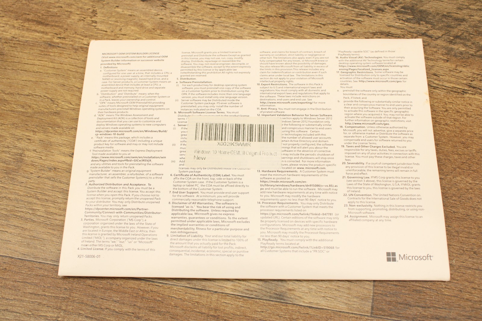 Genuine MICROSOFT Windows 10 Home 64 Bit Eng Intl Software Sealed NEW!