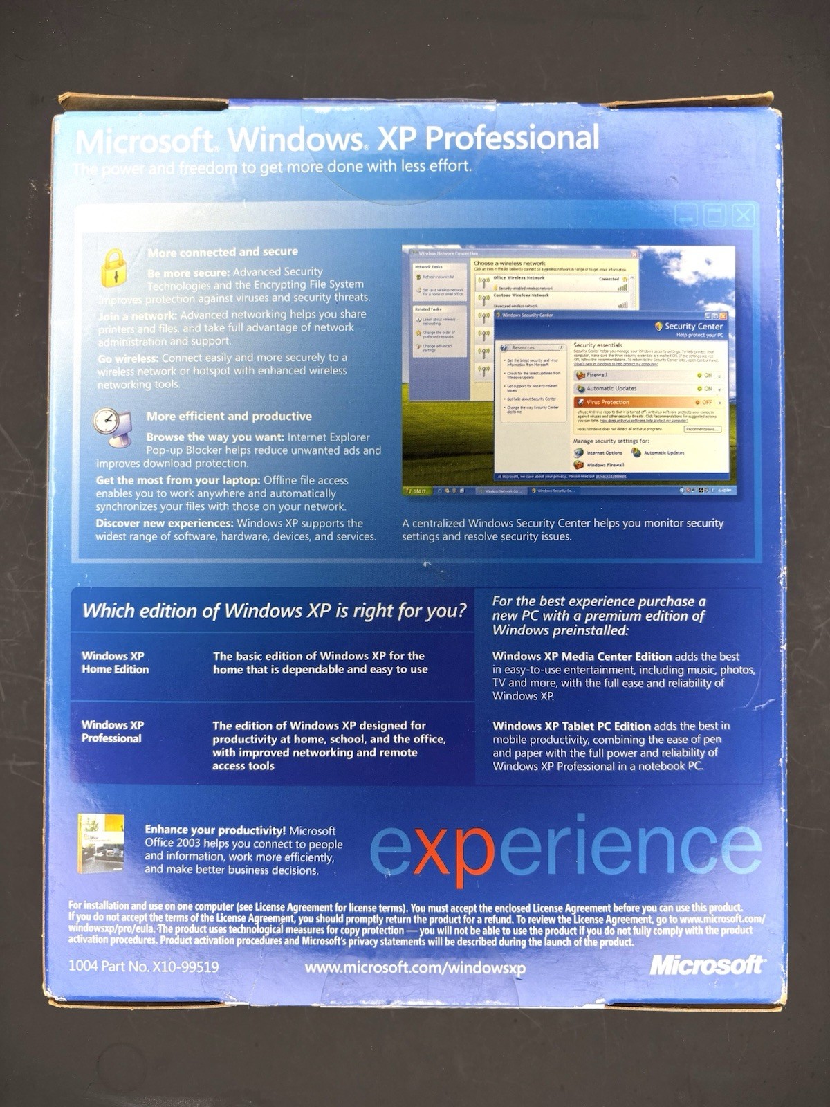 Microsoft Windows XP Professional SP2 Full English New Sealed Big Retail Box