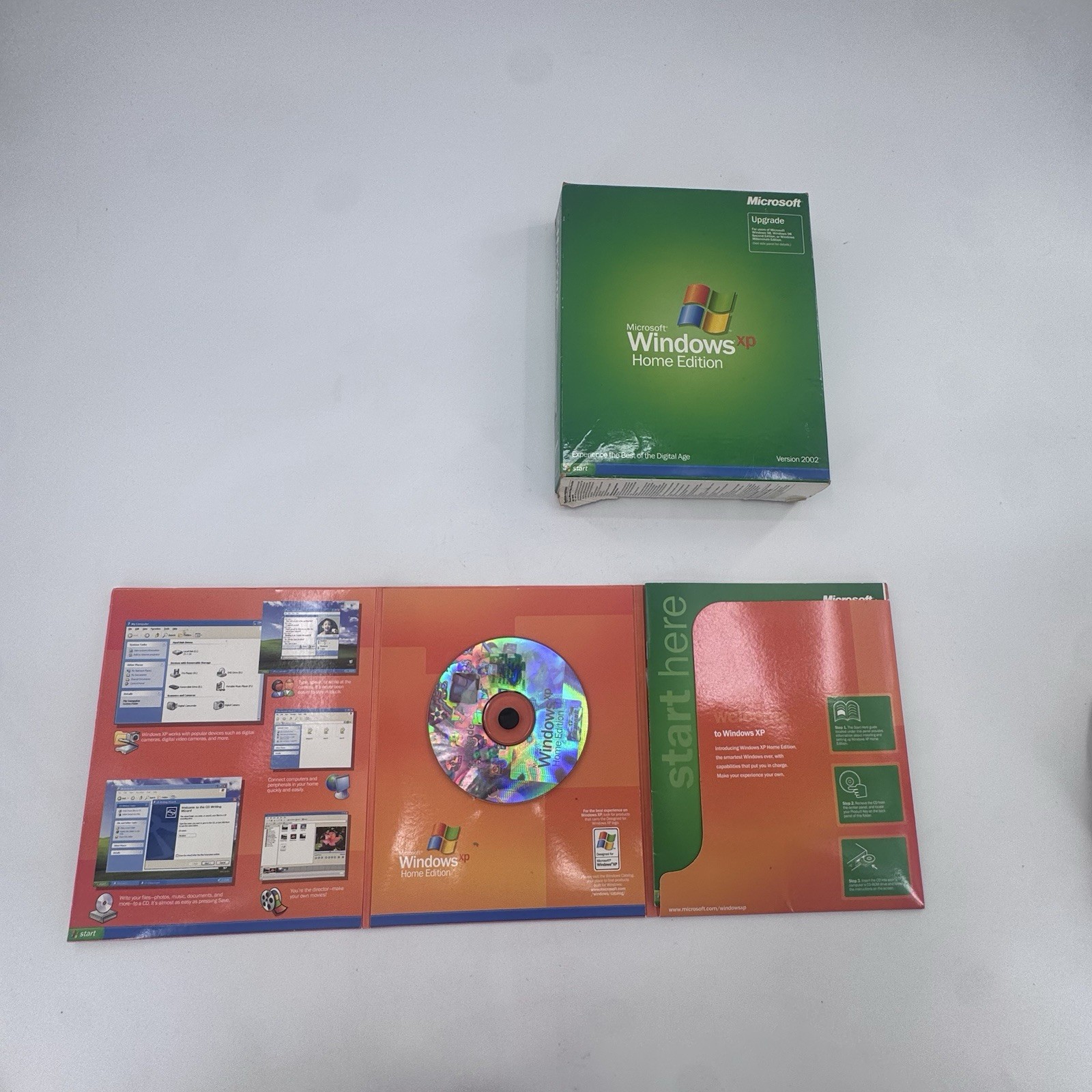 Microsoft Windows XP Professional SP2 Upgrade 2002 Big Box PC w Product Key VTG