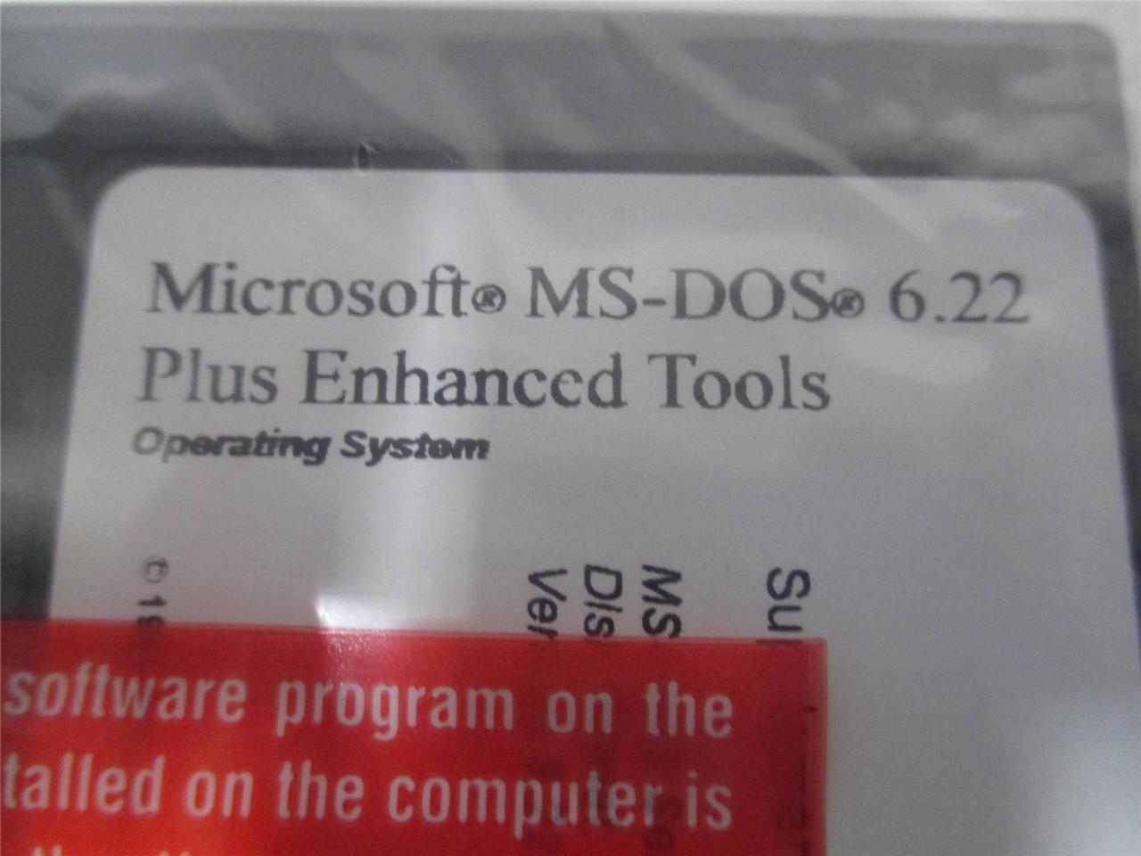 BRAND NEW MS-DOS 6.22 + ENHANCED TOOLS FULL VERSION!! Dos 6.2 6.0 SEALED DISKS