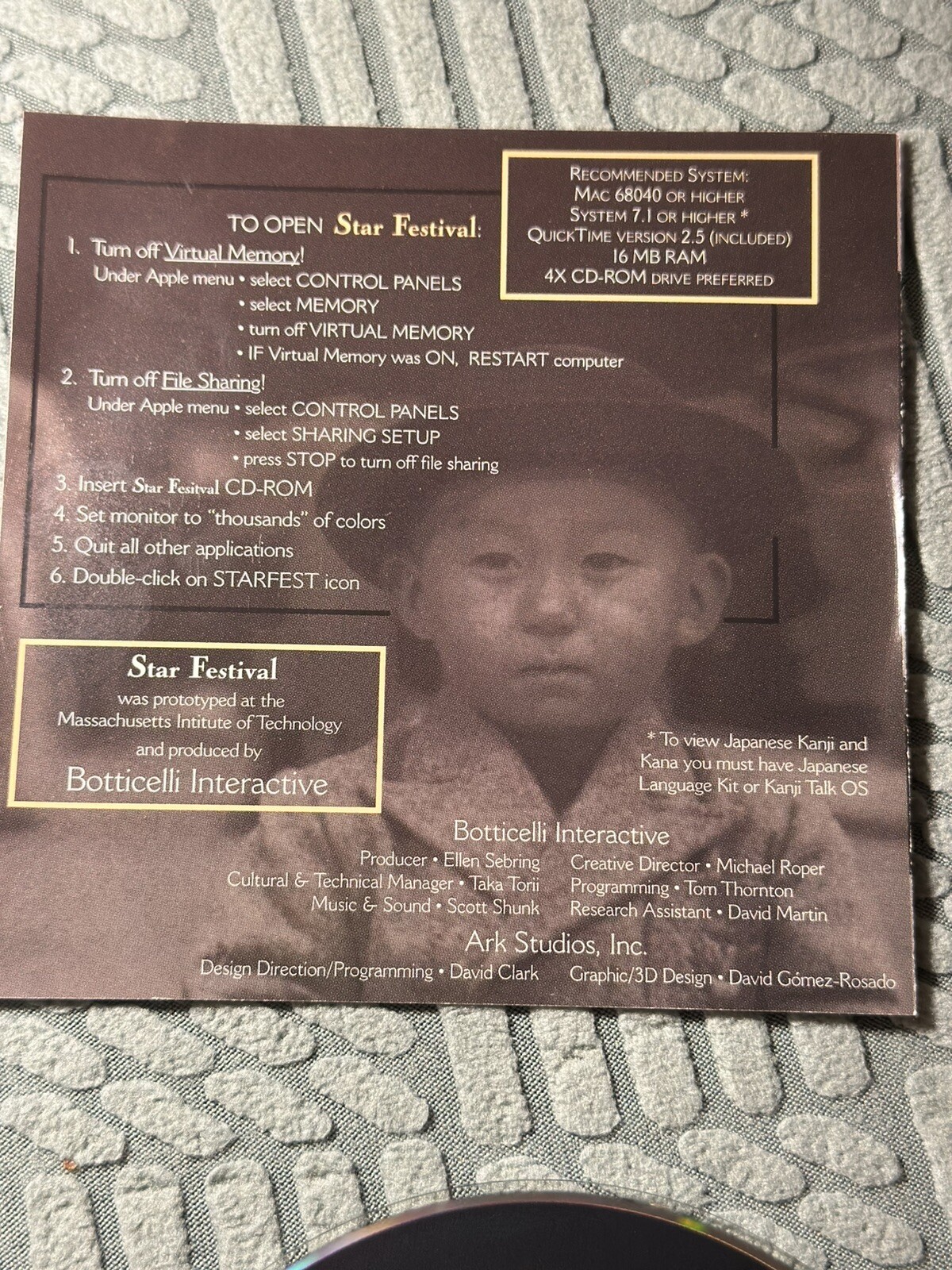Mac OS Version 1 Star Festival..a return to Japan 1997