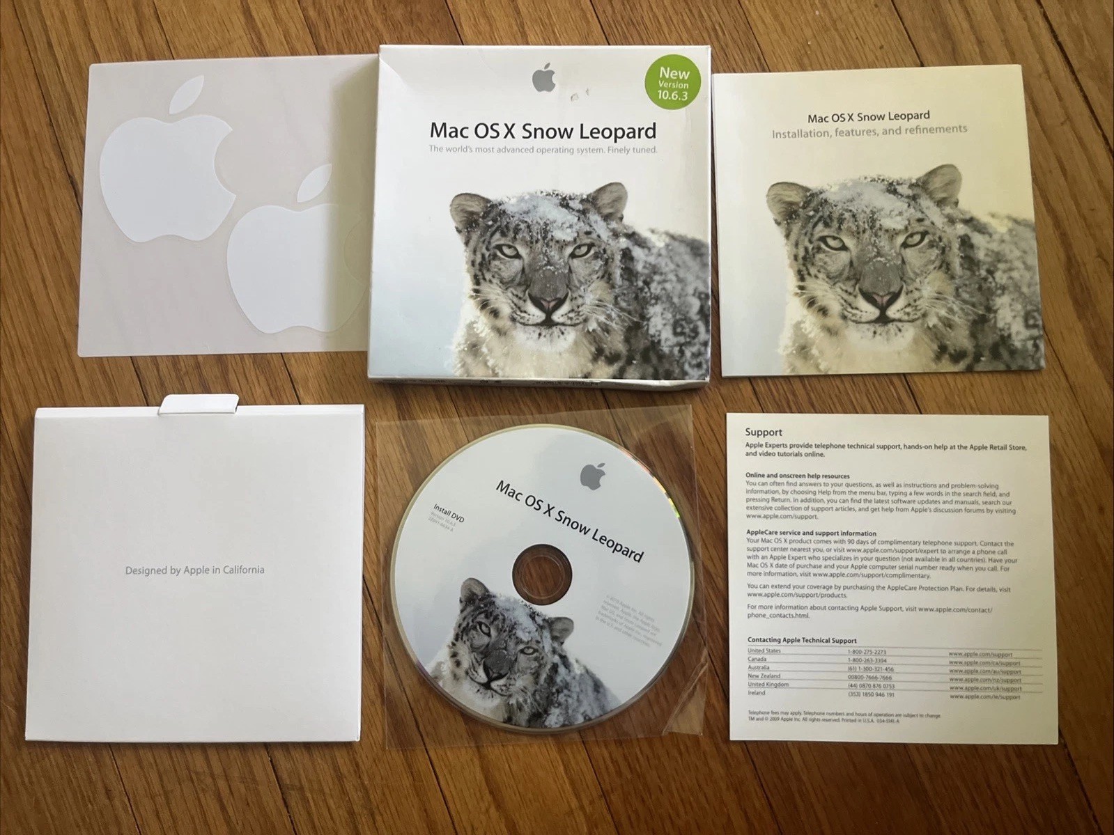 Apple Mac OS X Snow Leopard 10.6.3 Family Pack Install DVD Complete Box Set