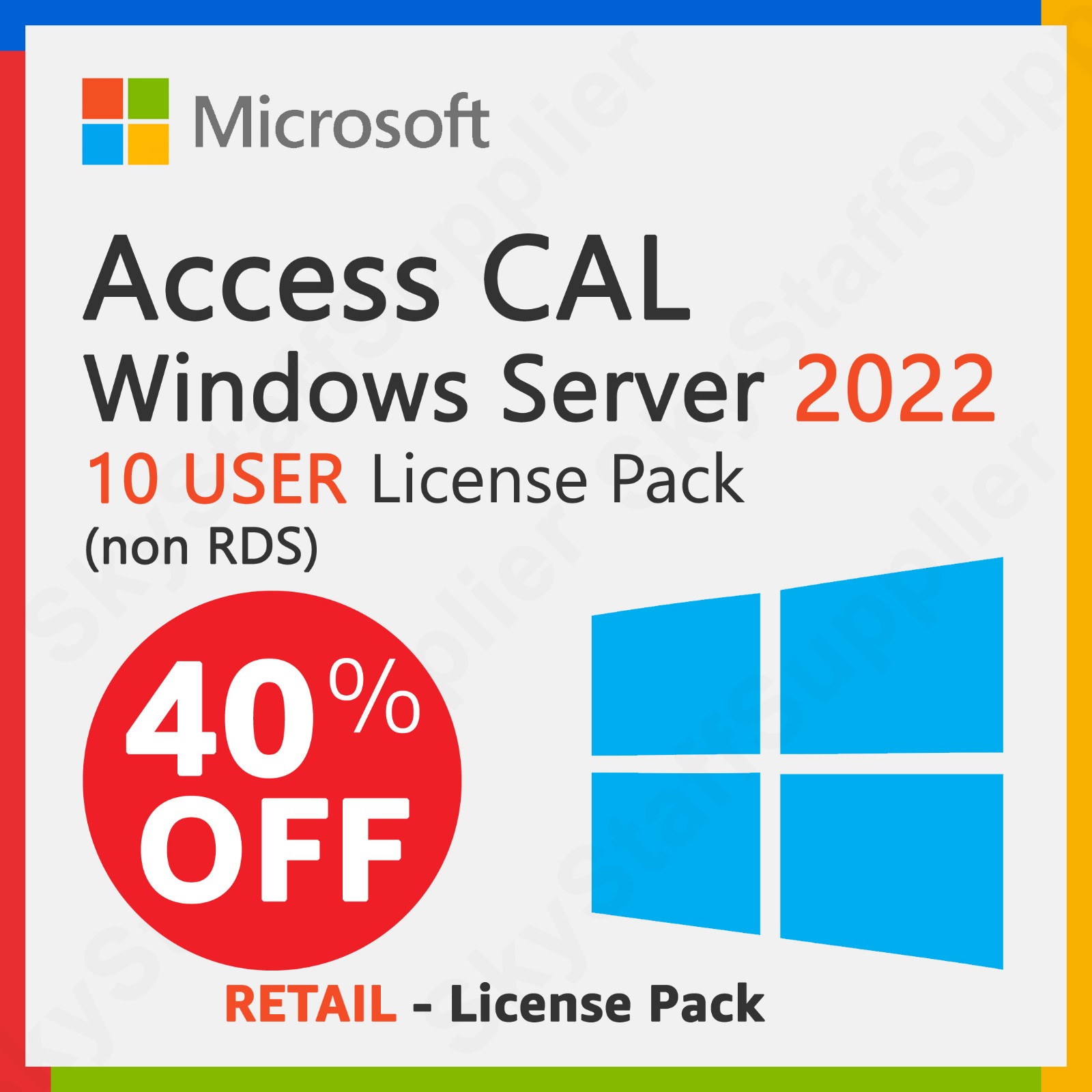 Microsoft Windows Server 2022 – 10 USER Access CALs PACK [not RDS] BRAND NEW