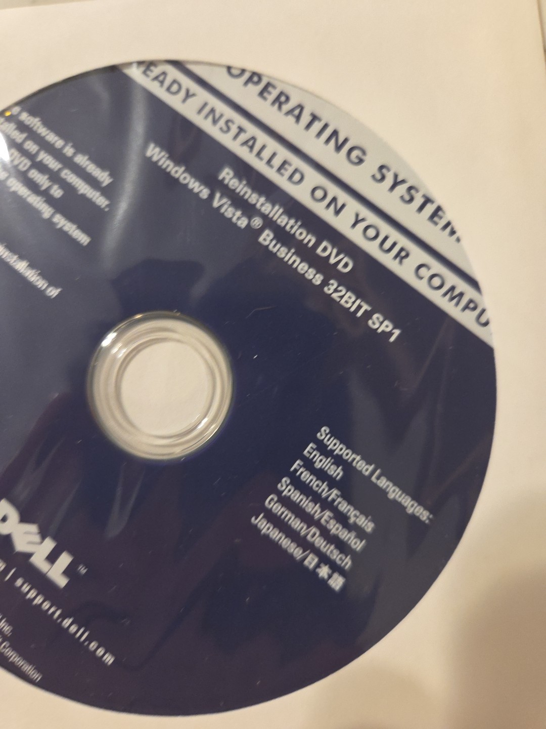 Dell Windows Vista Business 64Bit SP1 Reinstallation Disk P/N 0F655D, H207H