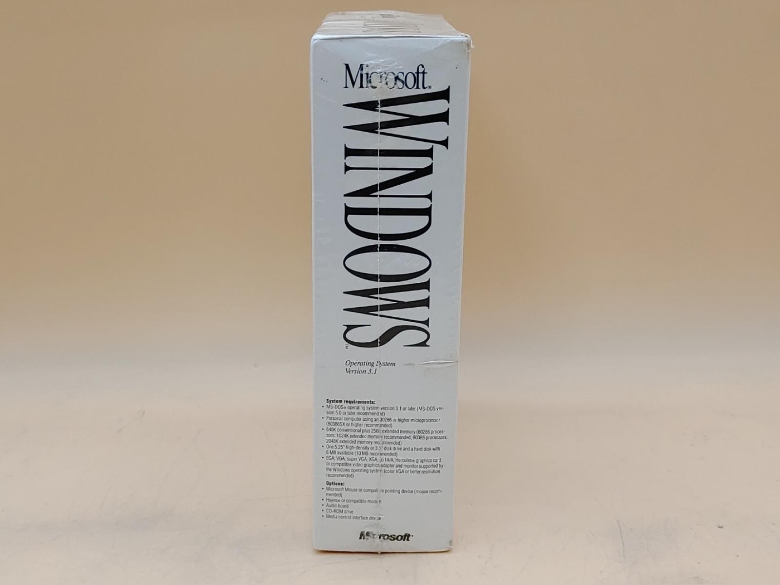 Microsoft Windows 3.1 Retail Box Floppy 3.5″ **SEALED**