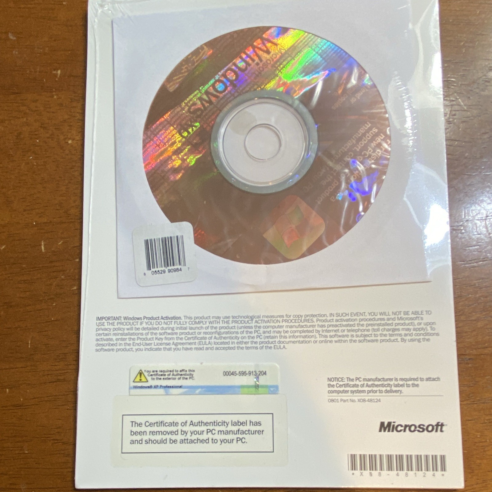 Microsoft Windows XP Professional OEM CD English 1 Device Operating System