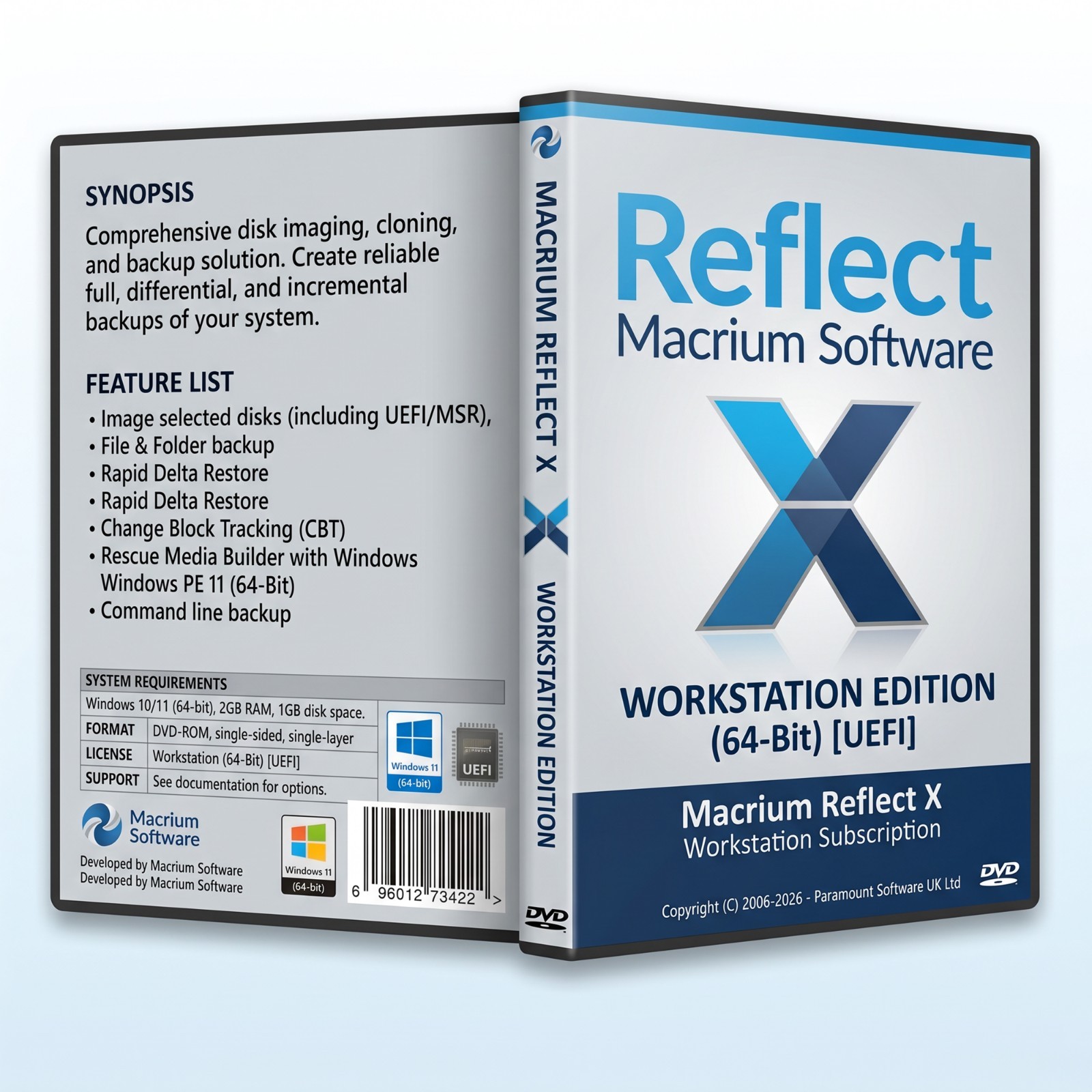 Macrium Reflect X Workstation Bootable DVD/USB