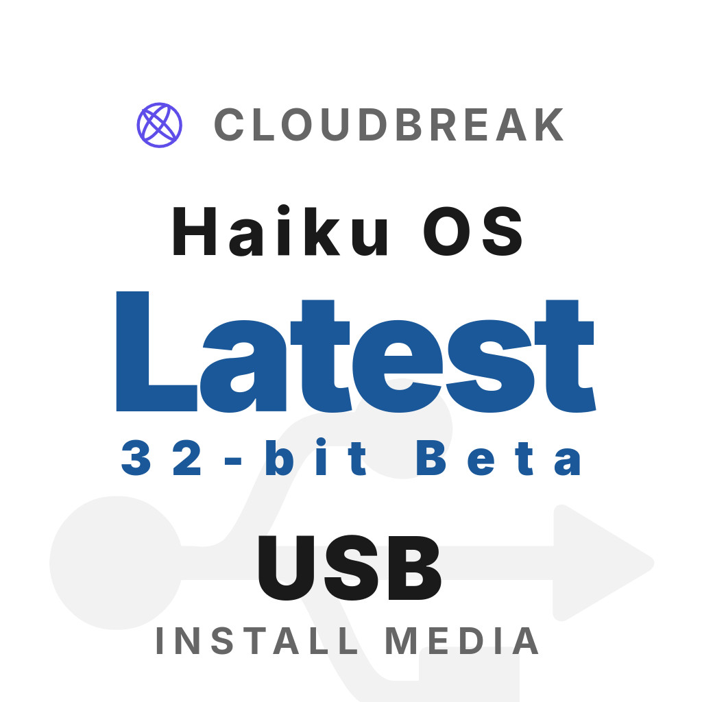 Haiku OS Latest 32-bit Beta Bootable/Live Install USB NEW