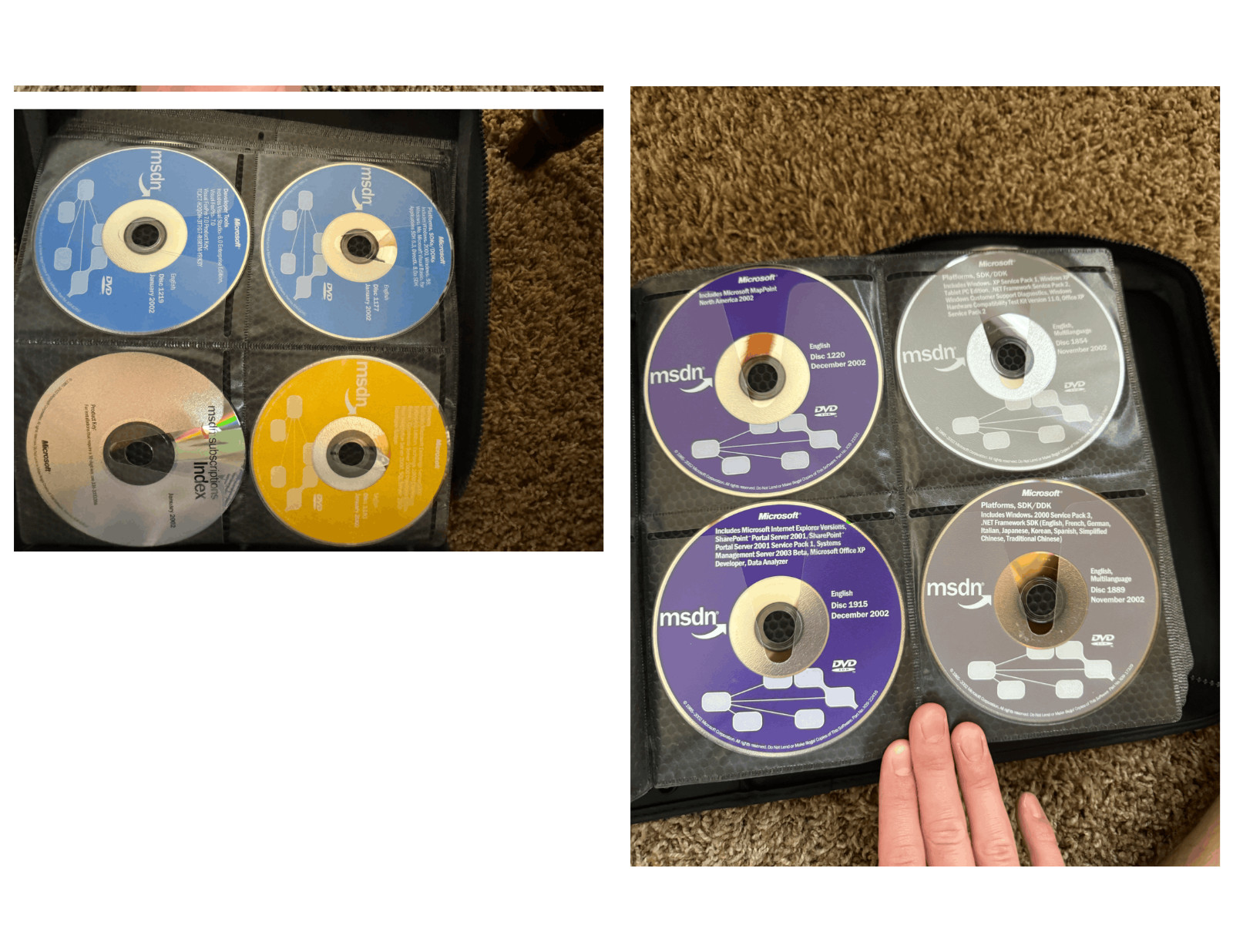 Microsoft MSDN Subscription DVD CD Lot 100+ Discs 2001 2002 Binder Case Untested