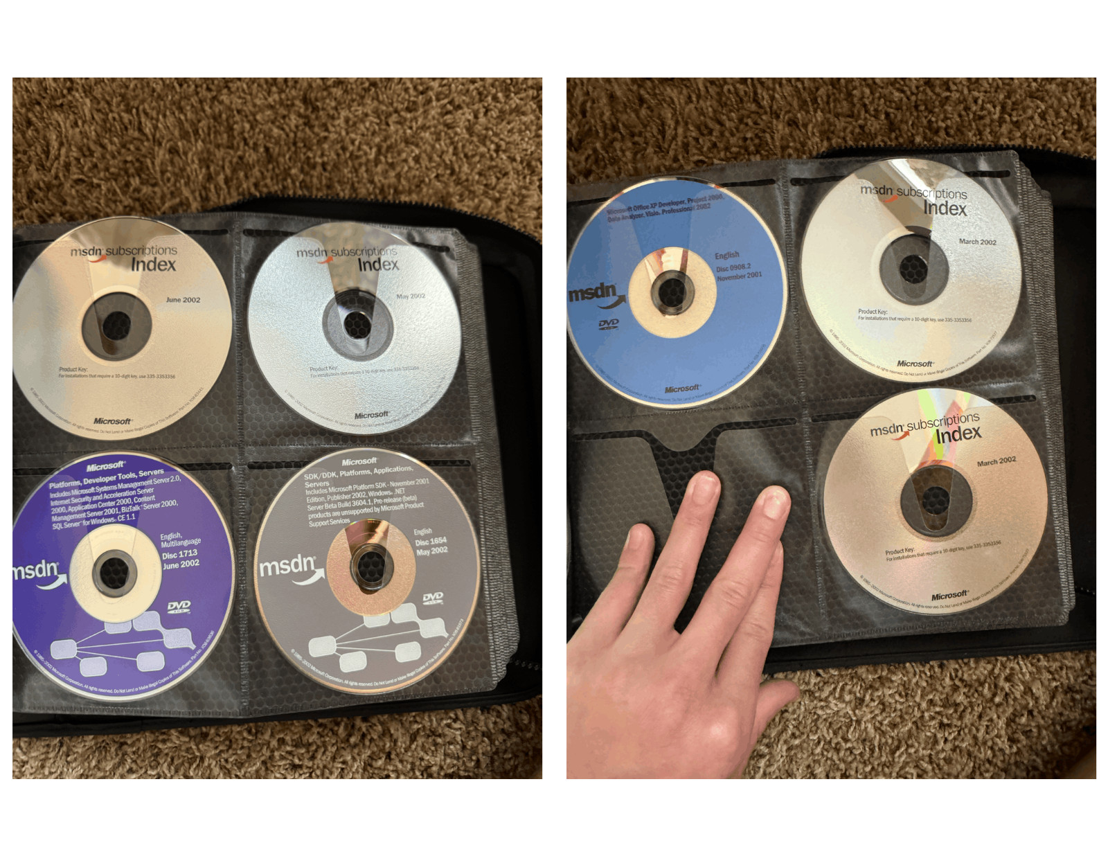 Microsoft MSDN Subscription DVD CD Lot 100+ Discs 2001 2002 Binder Case Untested
