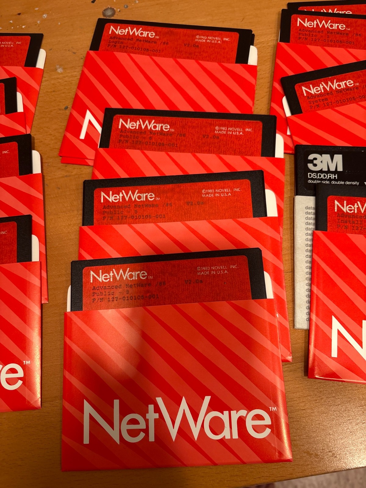 Rare Novell Netware , v2.0A, and more 5.25”. Lots of Disks