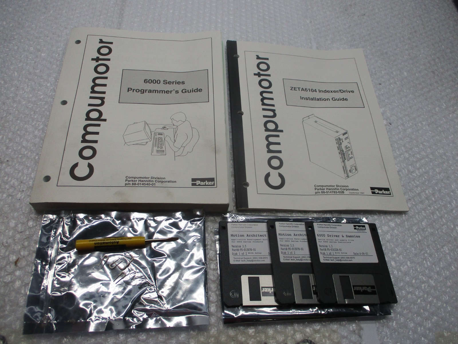 PARKER 95-016324-01 DEVICE DRIVER/SAMPLE FILES 6000 SERIES UNMP
