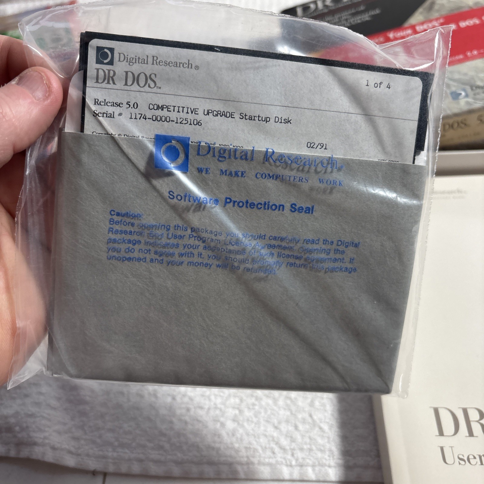 DOS 5.0 Vintage Collectible Digital Research 5.25″ Disk DR DOS 5 Rare Open Box