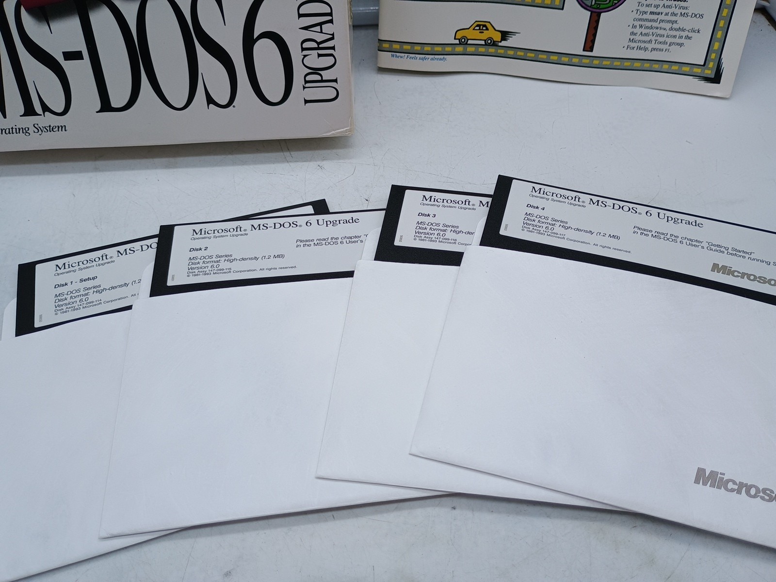 Vintage Microsoft MS-DOS 6 Software Upgrade Operating System