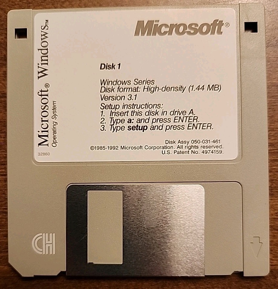 Microsoft Windows 3.1 Upgrade Edition For Windows 3.0 Vintage 80s-90s 3.5″ Disks