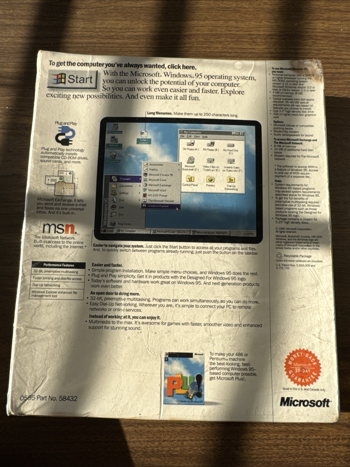 Microsoft Windows 95 Upgrade for Windows and DOS 3.5” Floppy Disks Sealed