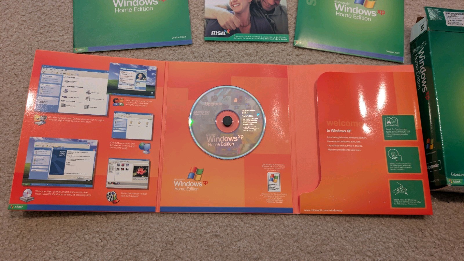 Windows XP Home Edition Upgrade 2002 with Product Key and Disc Complete