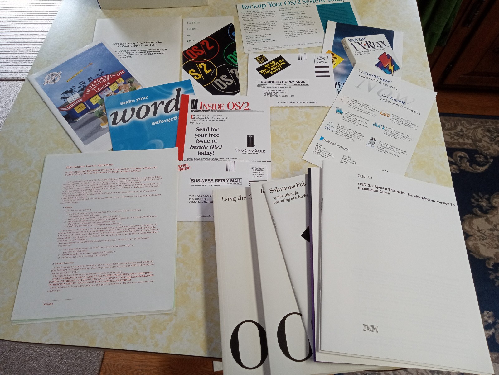 Rare New Open Box IBM OS/2 version 2.1 for Windows Version 3.1 OS on 3.5″ Floppy