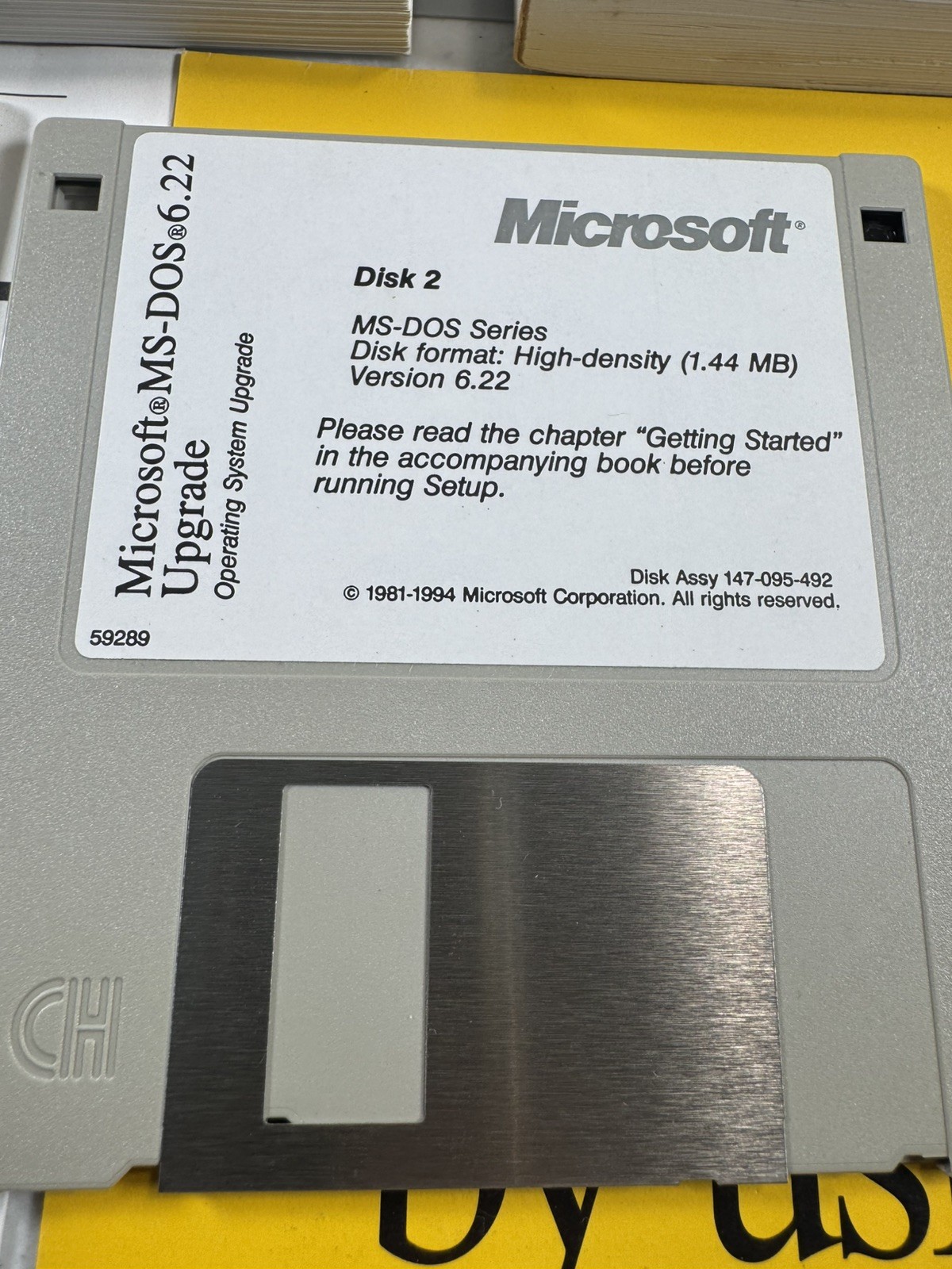 Microsoft MS-DOS 6.22 Upgrade (1994) 3.5” Disks + Manuals – Open Box