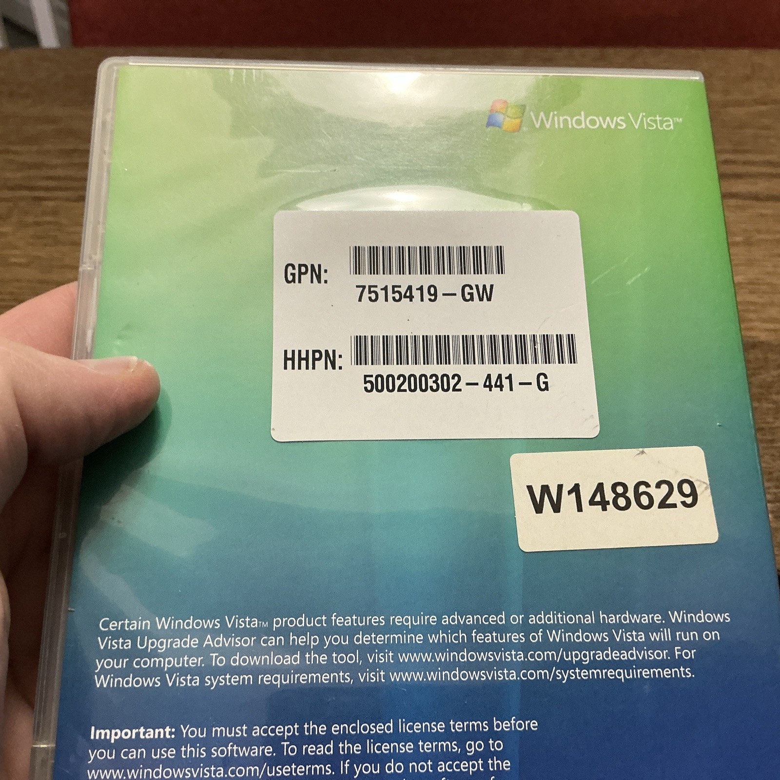 Microsoft Windows Vista Anytime Upgrade Disc And Case – 32 Bit