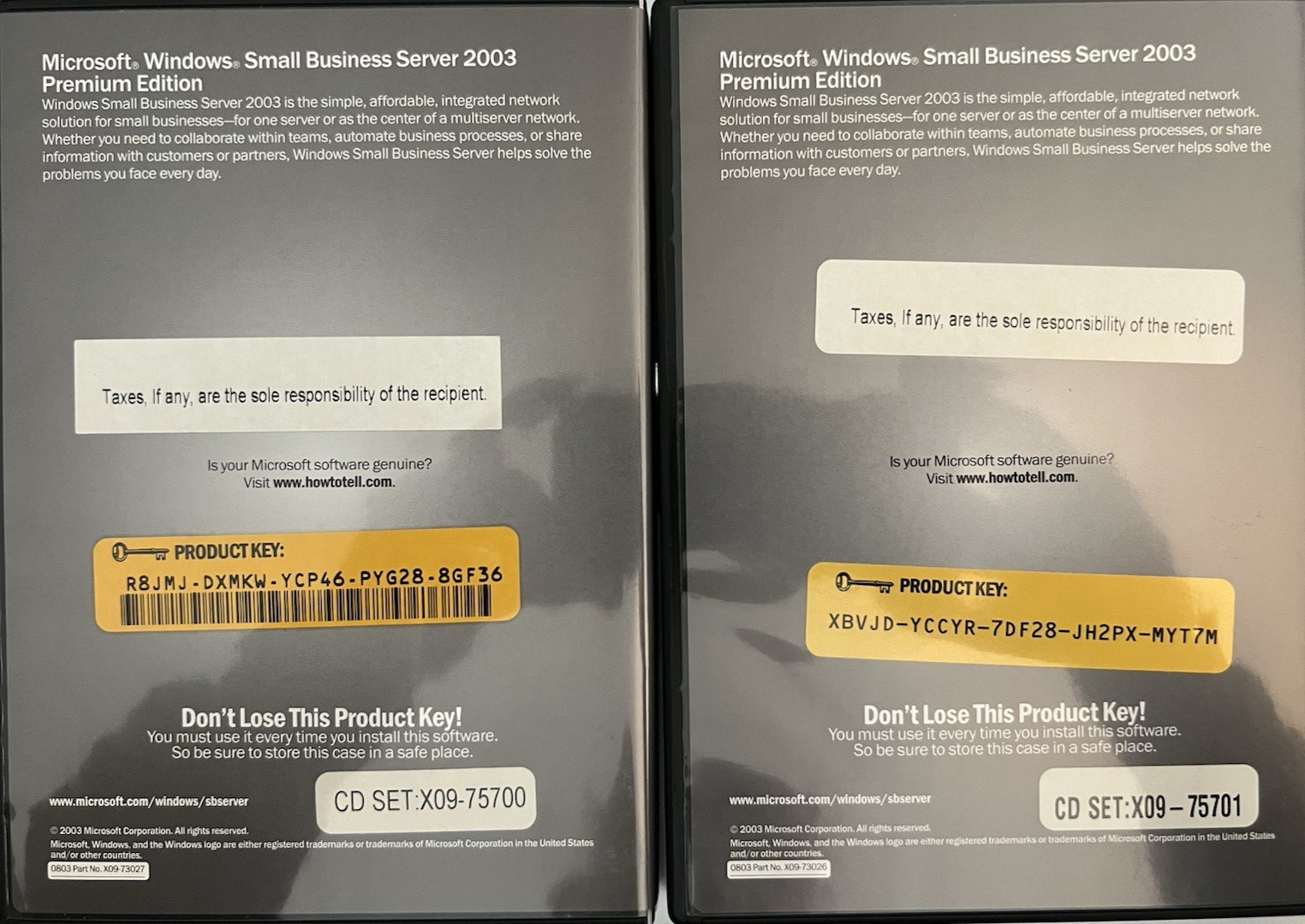 Microsoft Windows Small Business Server 2003 Premium Edition w/Keys Promo
