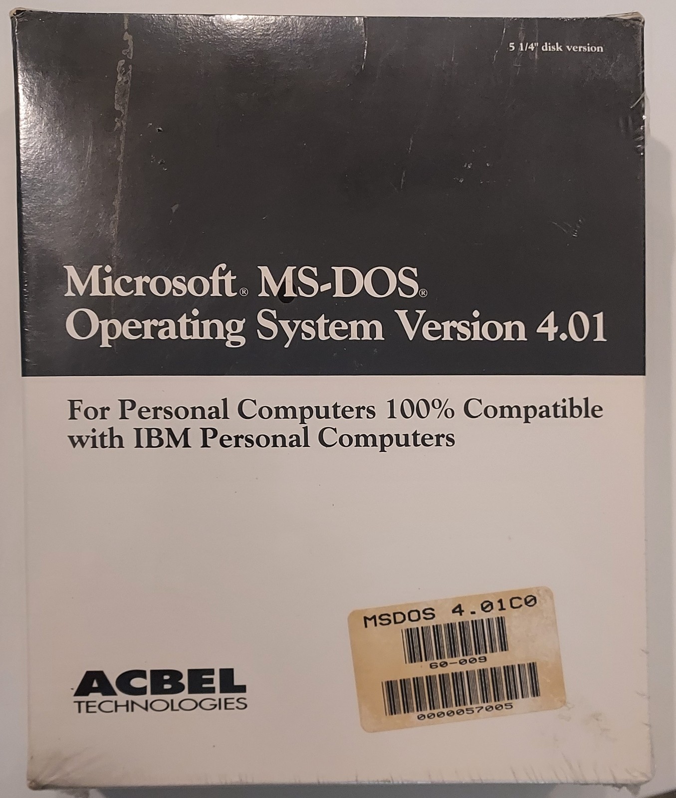 Microsoft MS-DOS 4.01 Complete Retail Box 5.25″ Floppy Disks *NEW & SEALED*