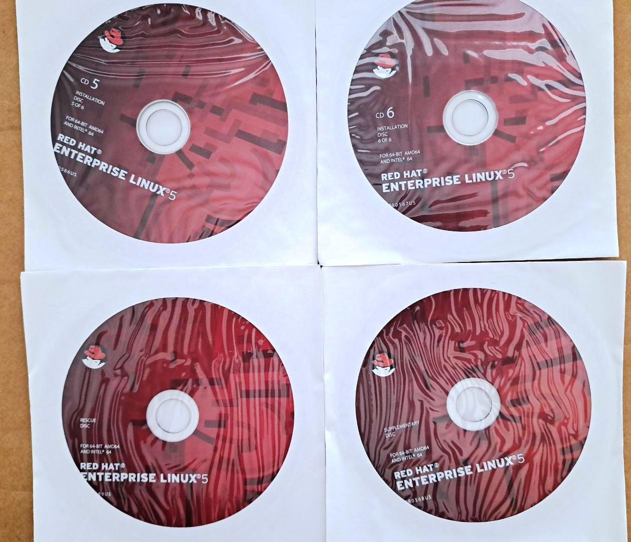 Red Hat Enterprise Linux 5 64 bit Full Version w/ License