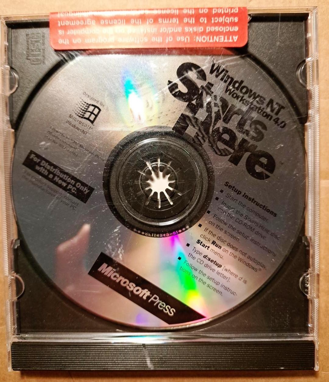 Windows NT Workstation Version 4.0 Starts Here CD