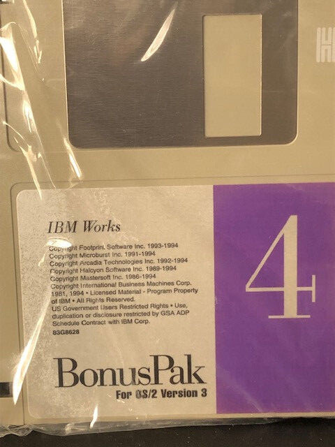 14 SEALED 3.5″ FLOPPIES, IBM OS/2 Ver3  for Windows & OS/2 applications READ PLS