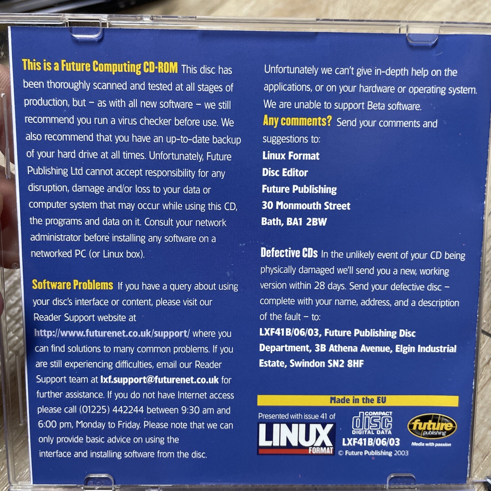 LINUX MANDRAKE 9.1 Download Edition CD DISK 2003 VINTAGE SOFTWARE