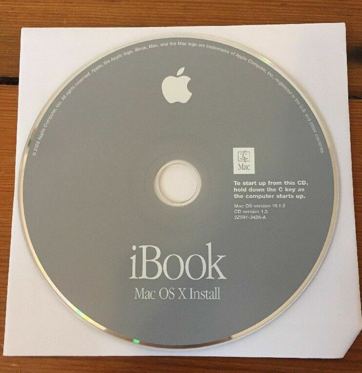 2002 iBook Mac OS X 10 10.1.2 Puma Macintosh Install Restore Software Disc CD