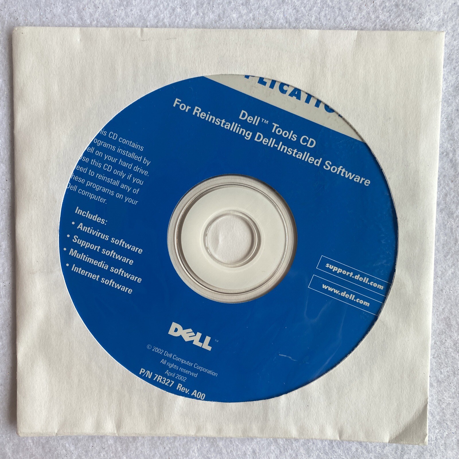 DELL Tools CD Reinstalling Dell Installed Software APPLICATION SYSTEM NEW