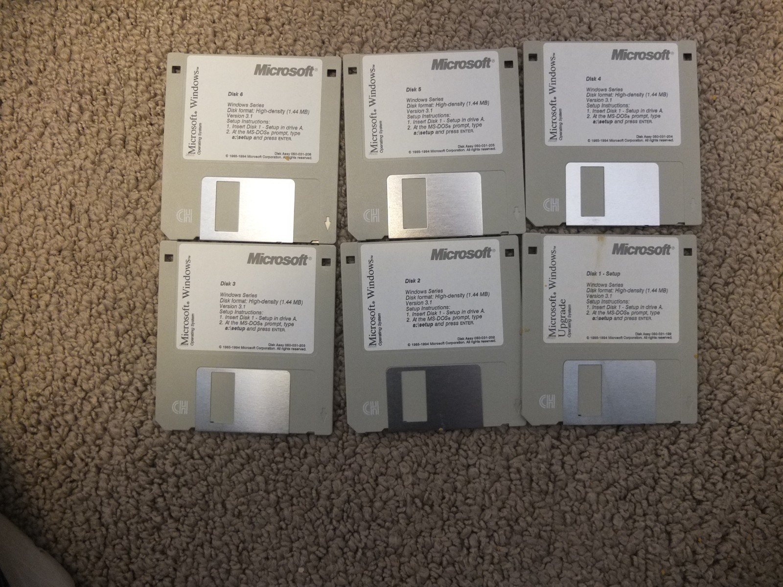 Windows 3.1 Special Upgrade Edition on 3.5 inch discs