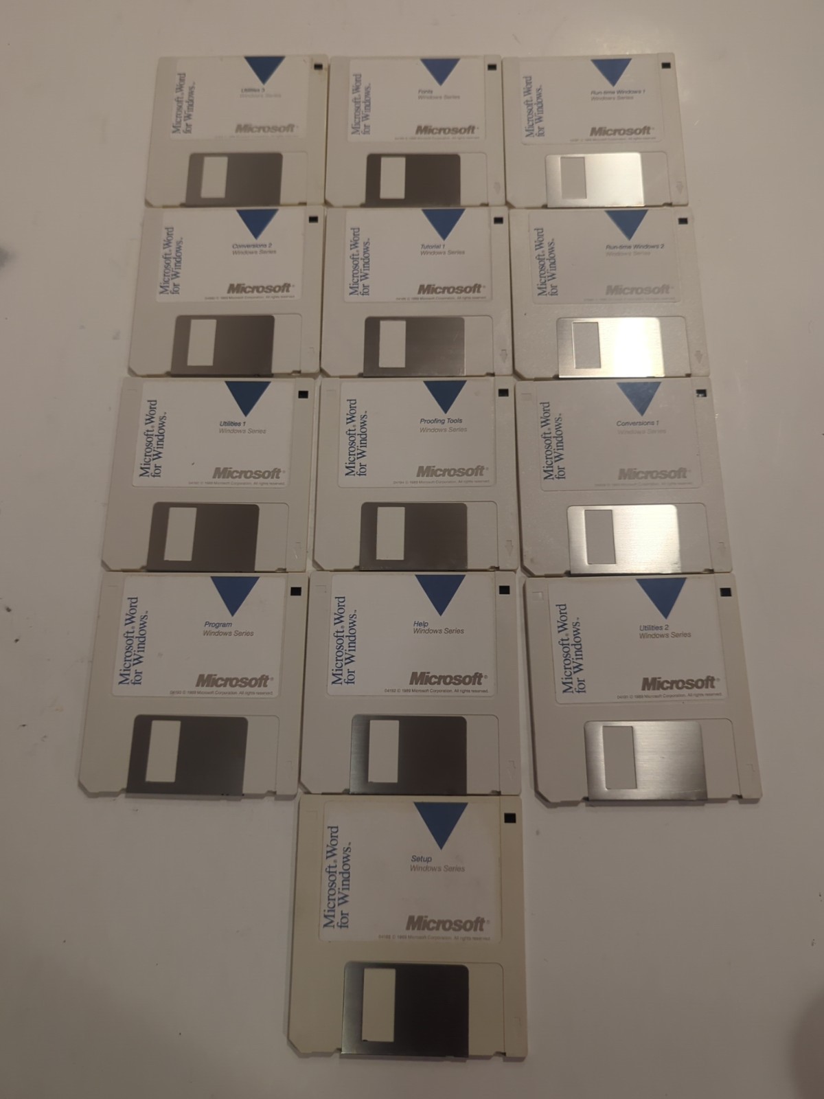 Vintage Microsoft Word for Windows v1.0 (1989) 3.5″ Floppy Disks – Complete