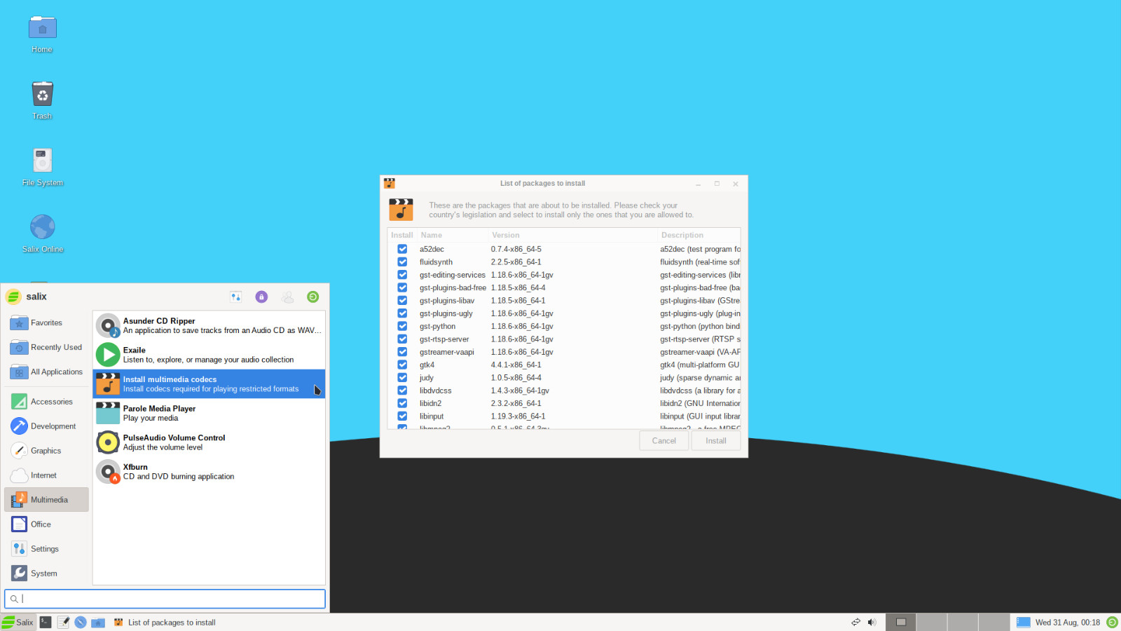 Salix Linux 15.0 – DVD or USB Flash Drive