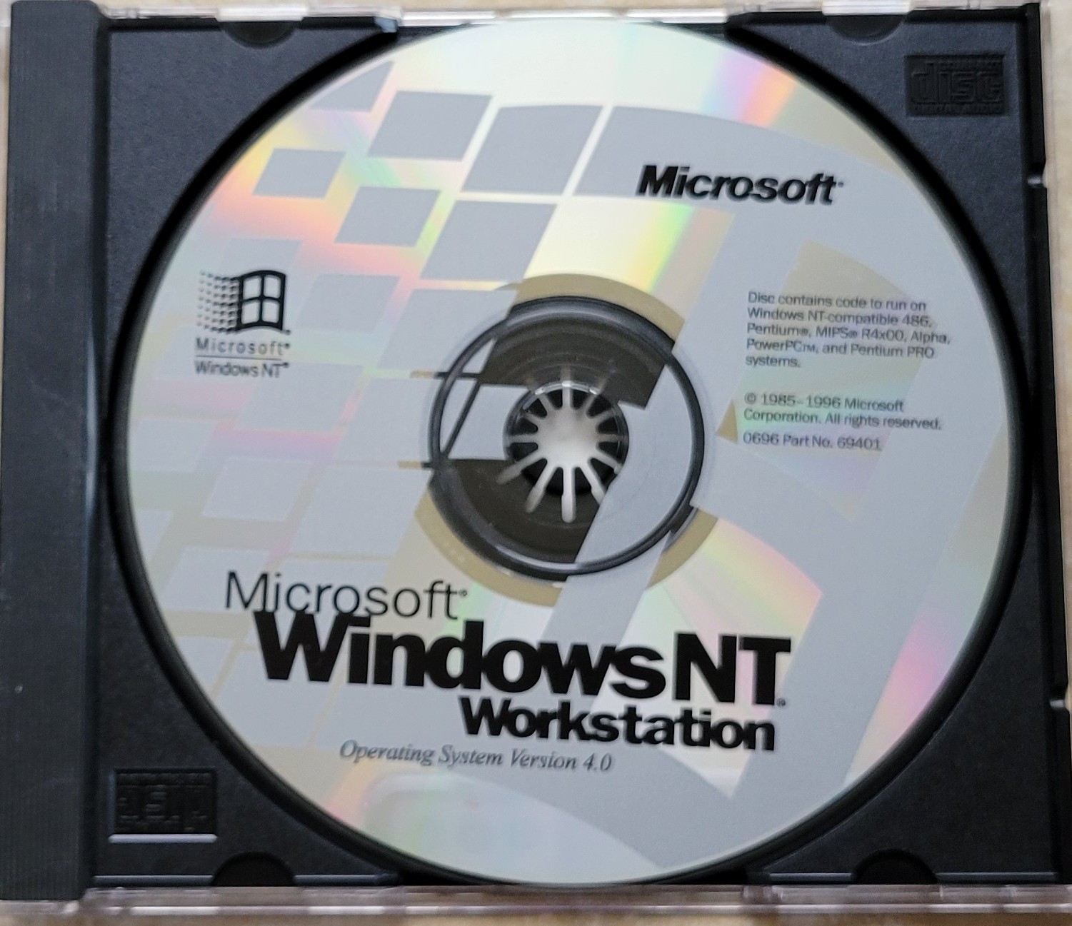 Vintage – Microsoft Windows NT Workstation Version 4.0 1996