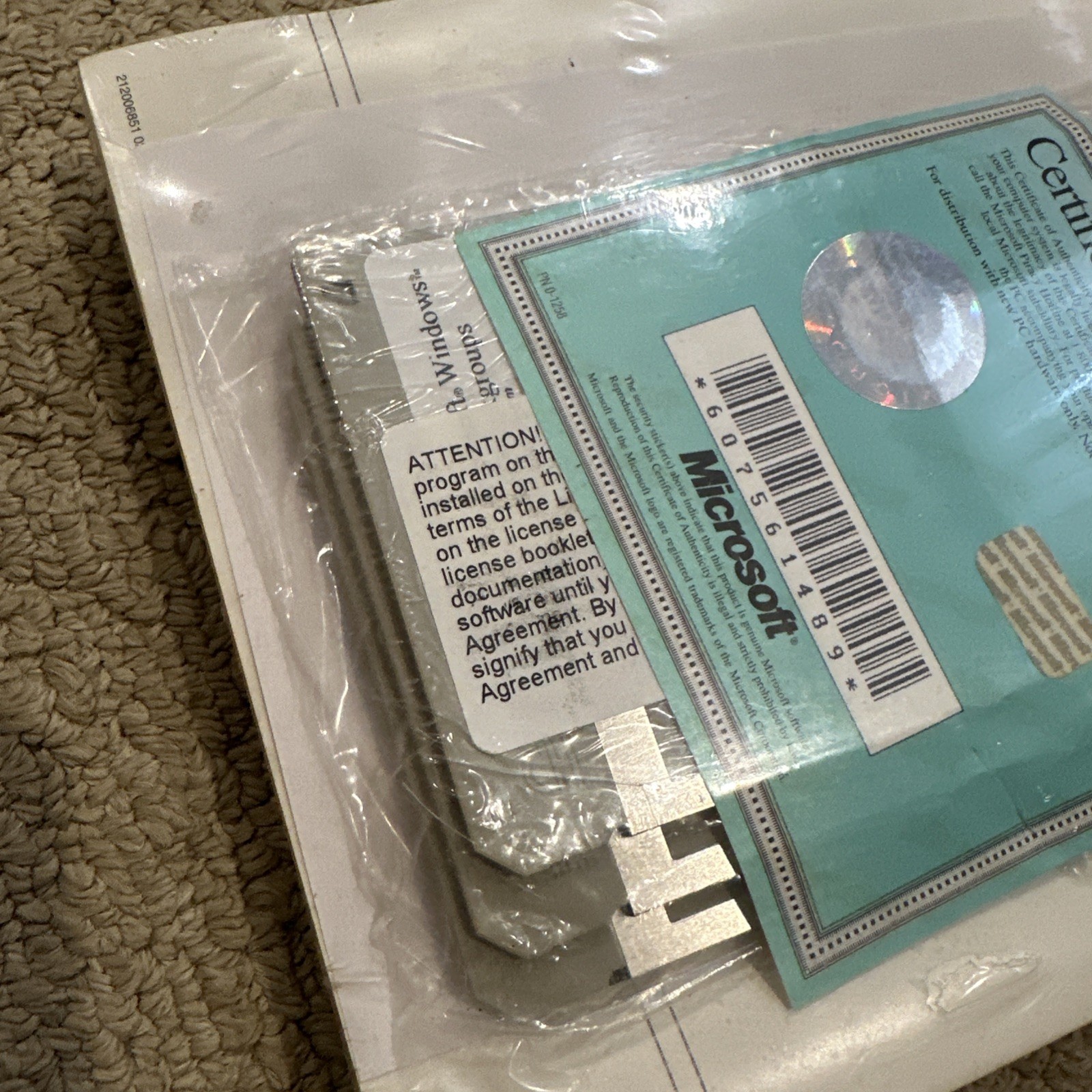Microsoft Windows Operating System FOR WORKGROUPS with 3.5″ Floppy Disks