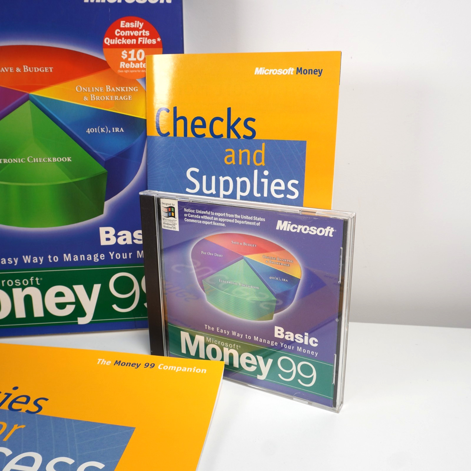 Microsoft Money 99 Basic English CD-ROM – For Windows 95 / NT – Complete Box