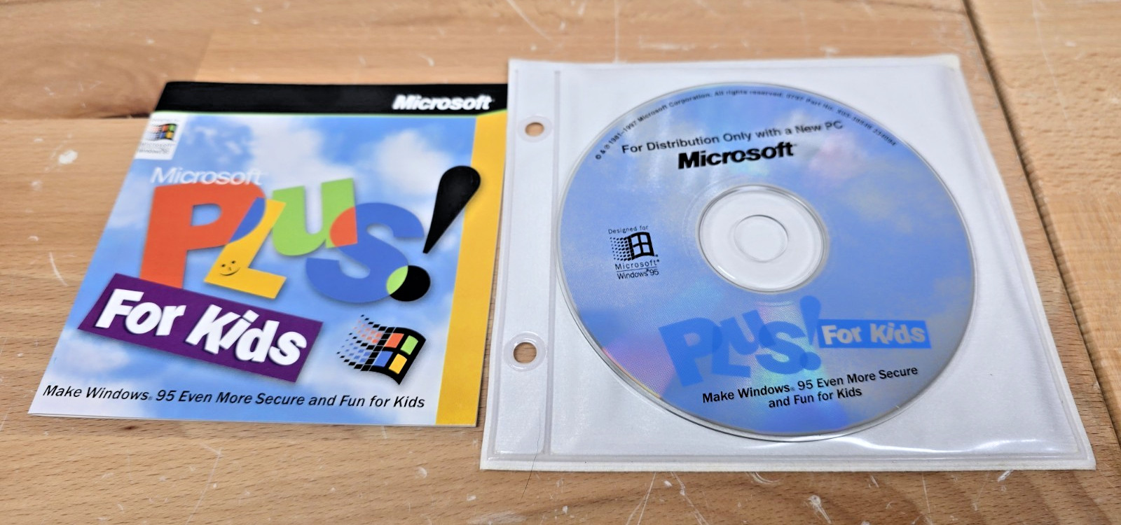 Microsoft Plus! For Kids – Windows 95 – 1997 – w/Manual – NEW CLEAN DISC!