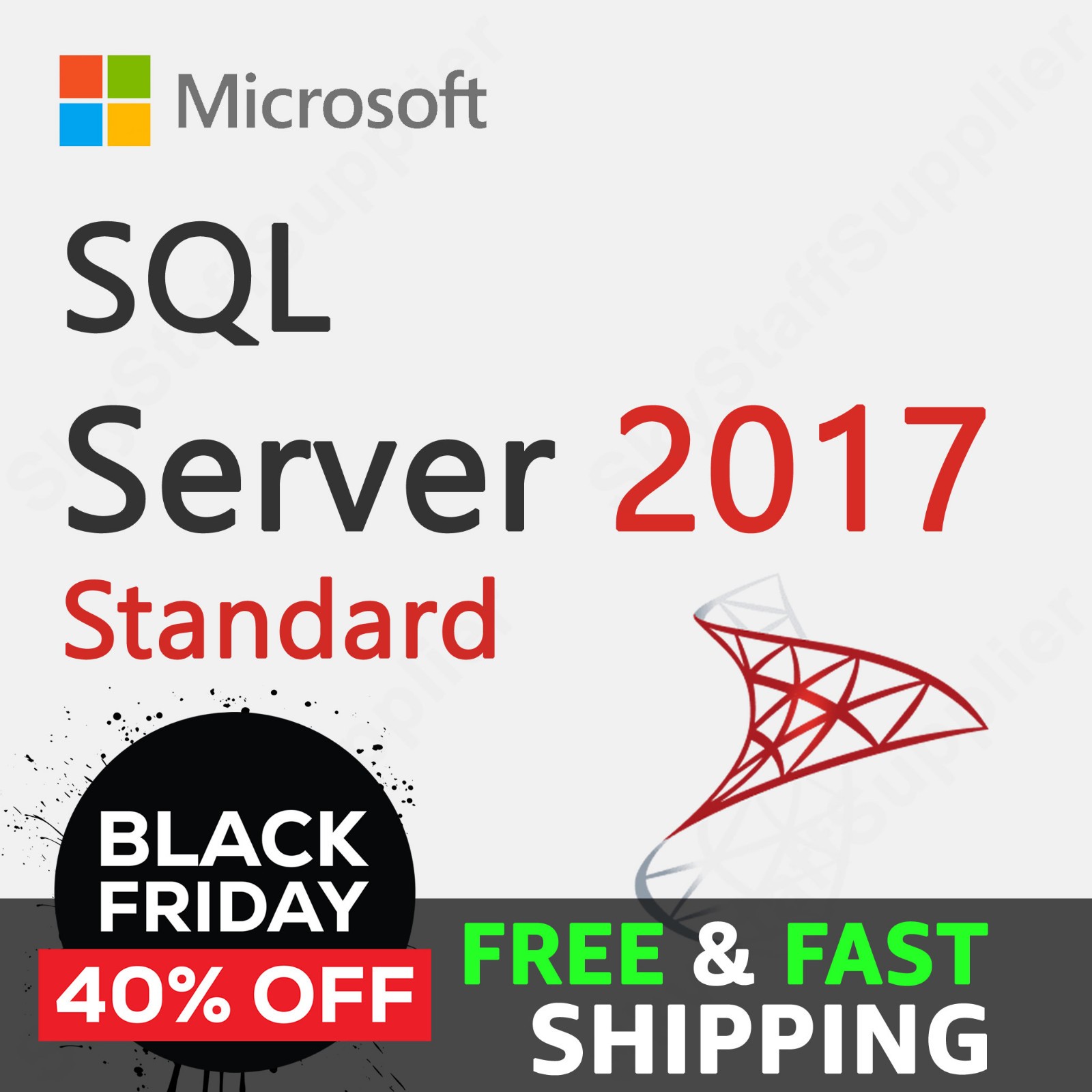SQL Server 2017 STANDARD 24 Cores License Key PACK + 25 Access CALs BRAND NEW