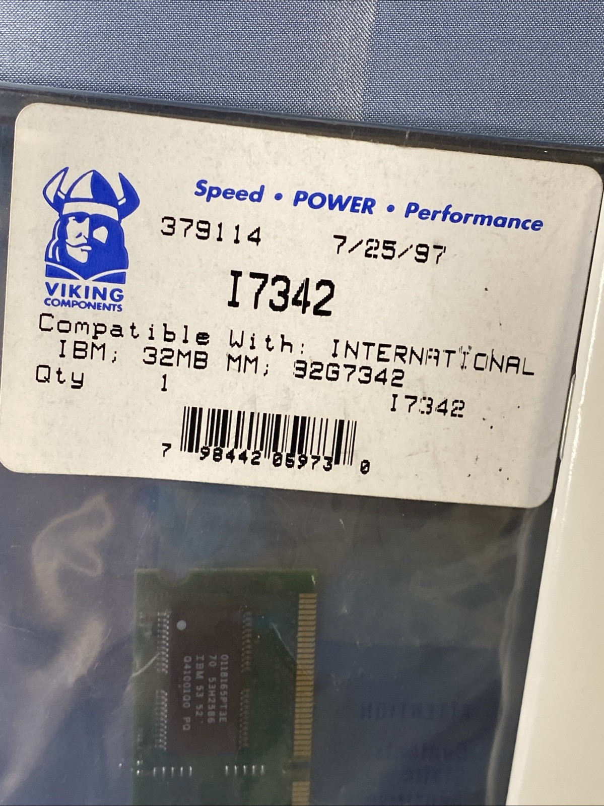 Unused VIKING MEMORY 32MB for IBM ThinkPad 32G7342 OS/2