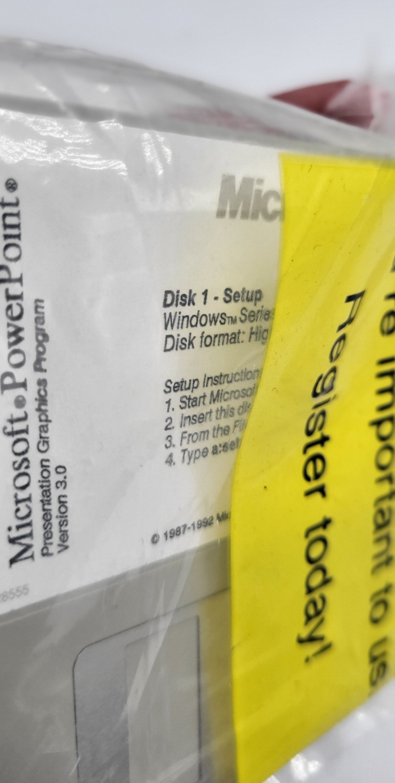 Vintage 1992 Microsoft PowerPoint 3.0 For Windows 5 Install Disks 3.5″ SEALED