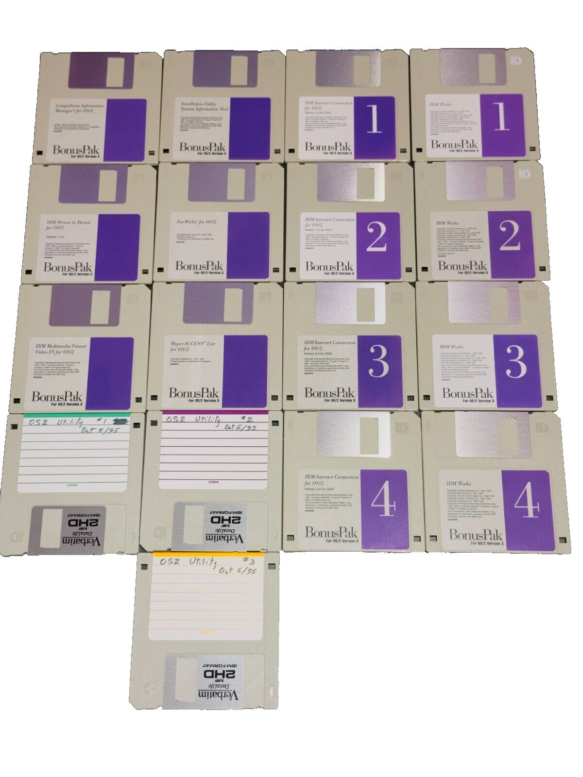 IBM OS/2 WARP Version 3 Plus BonusPak Complete In Box