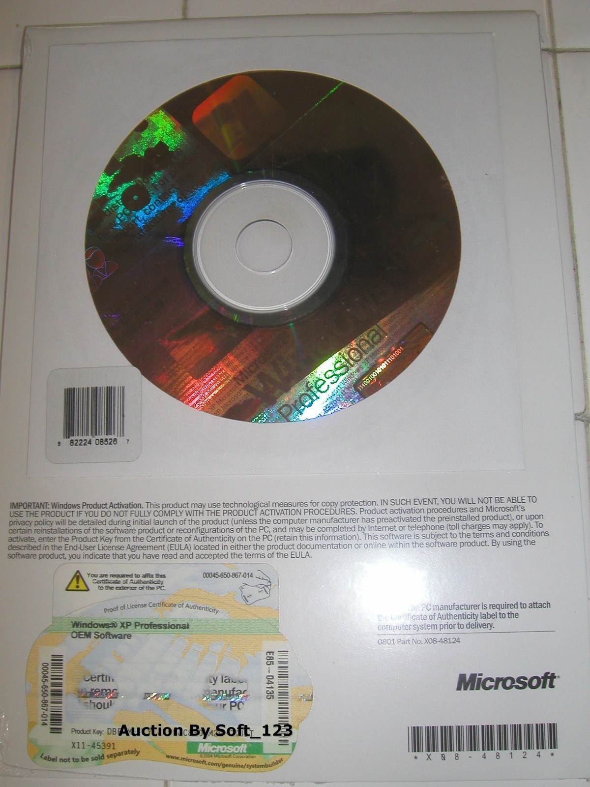 MICROSOFT WINDOWS XP PROFESSIONAL FULL VERSION w/SP2 & SP3 MS WIN PRO=BRAND NEW=