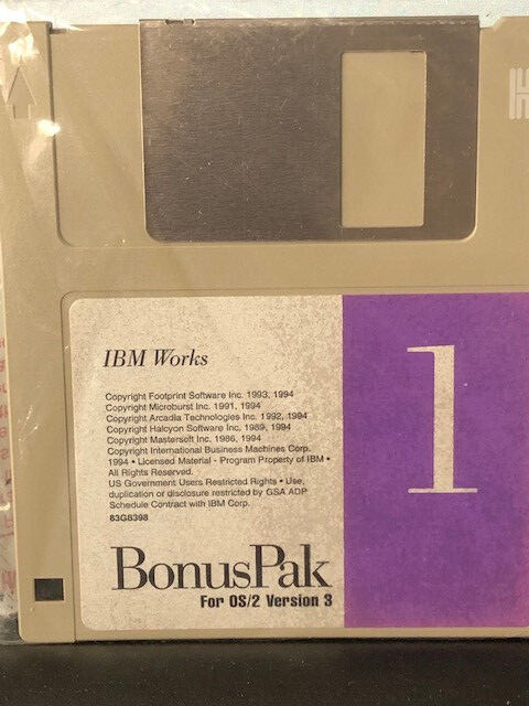 14 SEALED 3.5″ FLOPPIES, IBM OS/2 Ver3  for Windows & OS/2 applications READ PLS