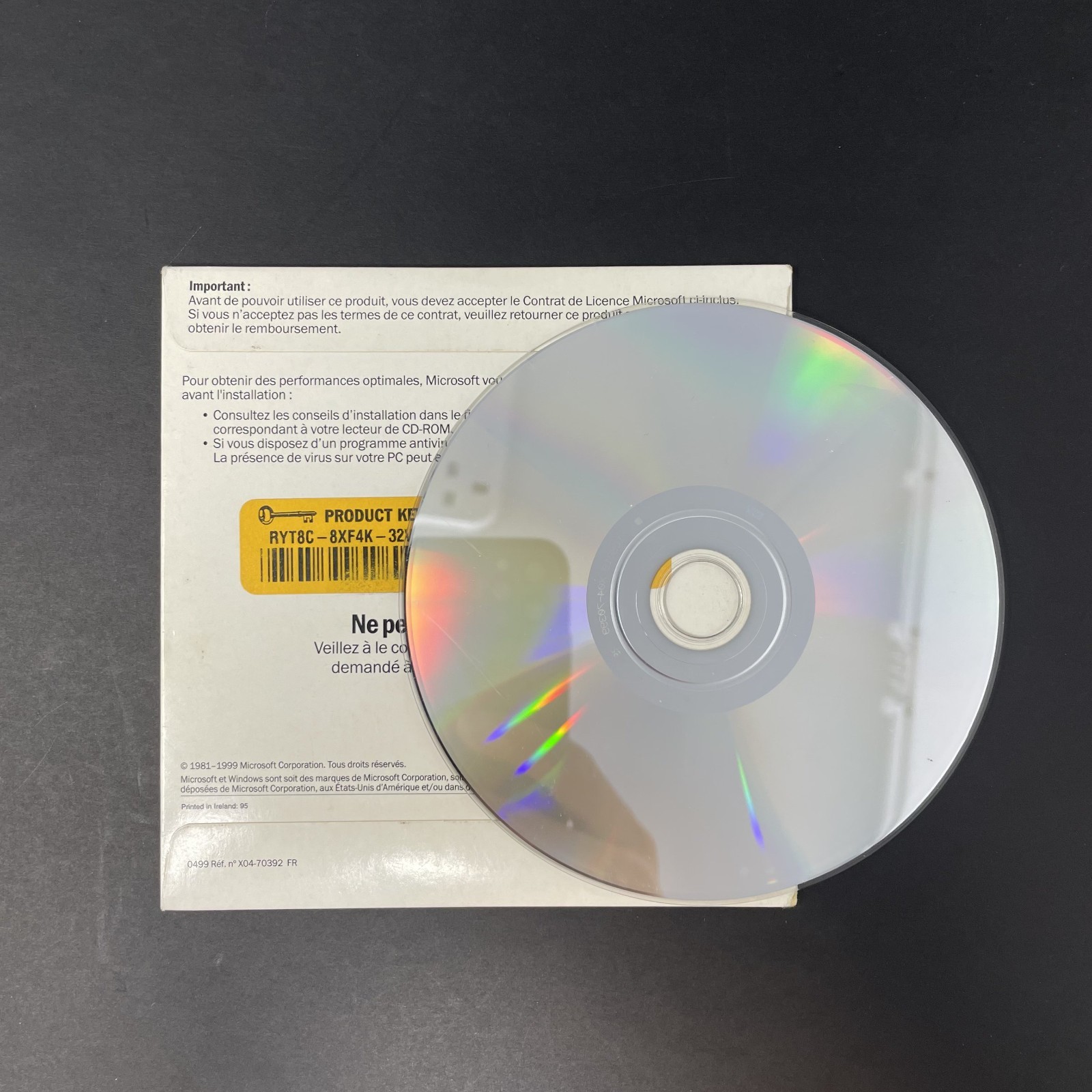 Microsoft Windows 98 Second Edition Upgrade CD-ROM – Mise à Jour Francais/French