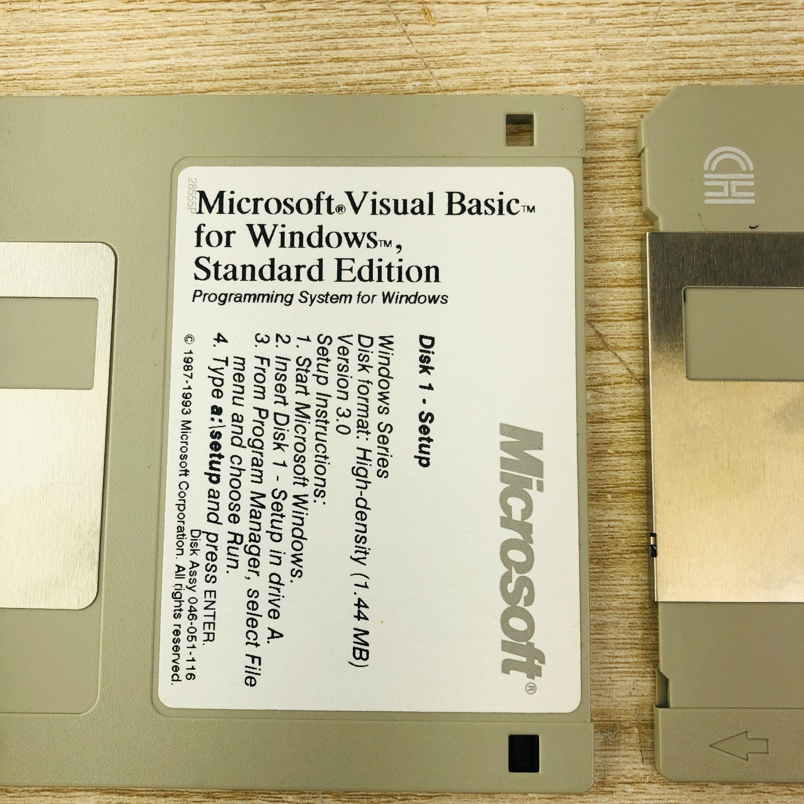 Microsoft Visual Basic for Windows Series 3.5 Disks Low Density