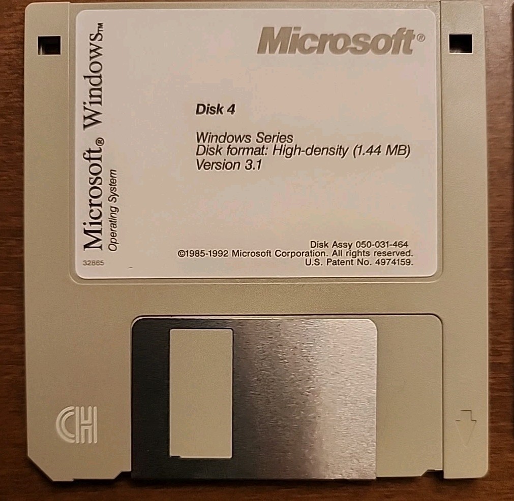 Microsoft Windows 3.1 Upgrade Edition For Windows 3.0 Vintage 80s-90s 3.5″ Disks